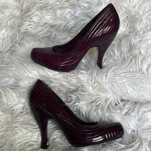 BCB GIRLS Maroon Patent Quilted design 5” Heels SZ. 10B/40 - Picture 1 of 12